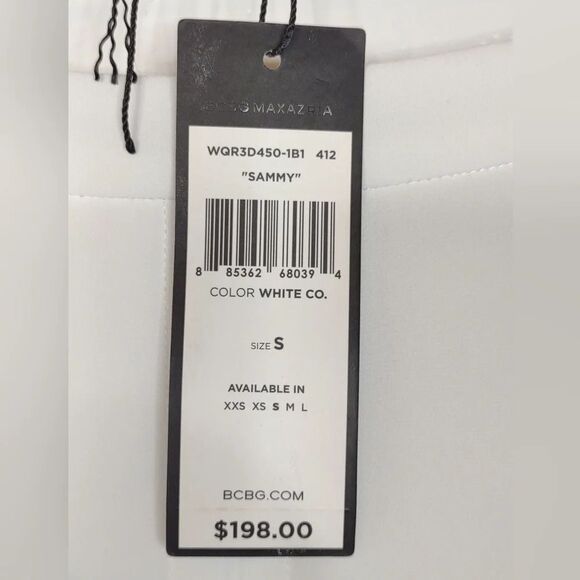 BCBG MAXAZRIA Flowy Chiffon Midi Skirt Sammy Ivory and Black size Small - Picture 5 of 16